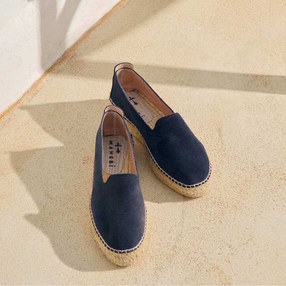 [NEW]Manebí Suede Navy Espadrilles